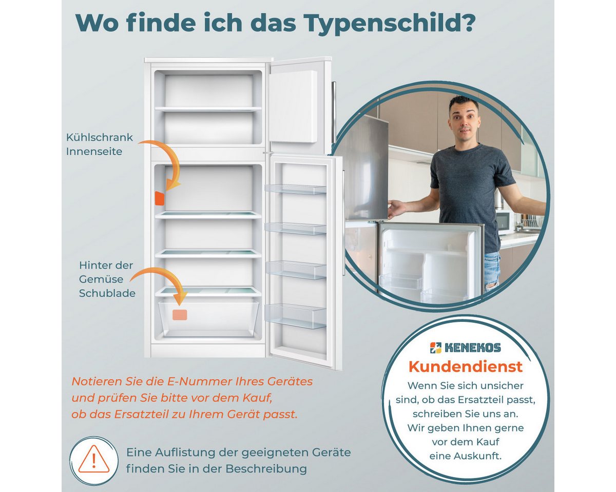 Kenekos Montagezubehör Kühlschrank Türscharnier (2 St), 00268698, 481241718776, 2285121 Bild 5