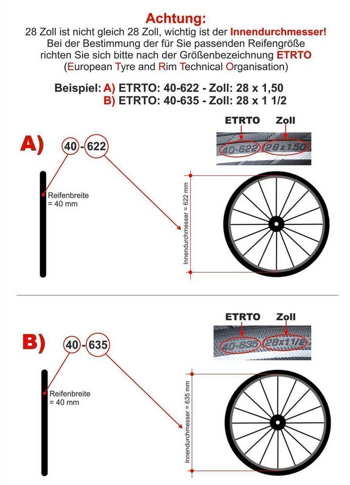 maxxi4you Fahrradreifen 2 x Kenda K-829 Psycho MTB 24 x 1,95 (50-507) Schwarz inkl Reifenheber