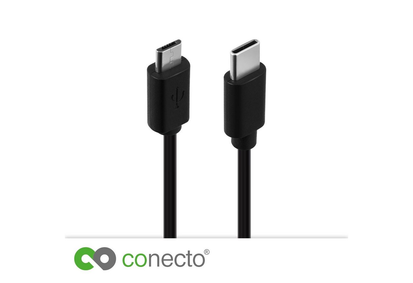 conecto USB 2.0 Verbindungskabel USB-C Stecker auf Micro USB Stecker USB-Kabel, (200 cm)