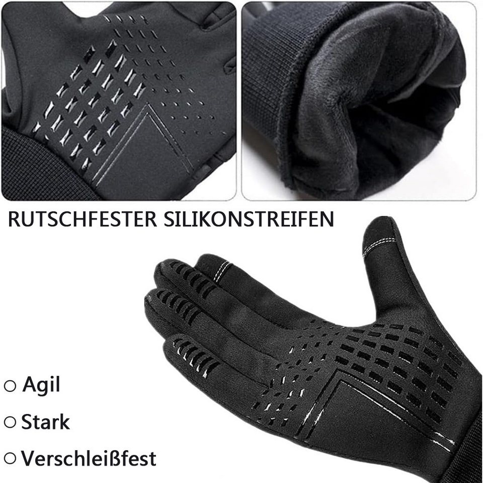 Coonoor Fahrradhandschuhe Damen Herren Wasserdicht Winterhandschuhe Touchscreen Sporthandschuhe Bild 3