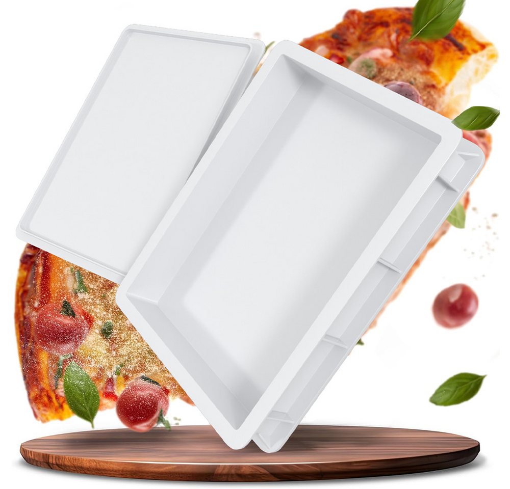 GLIESE Pizzaofen 30x40x7,5 cm Pizzaballenbox Euronorm mit Deckel, Stapelbare Gärbox für Pizza- & Brotteig Bild 5