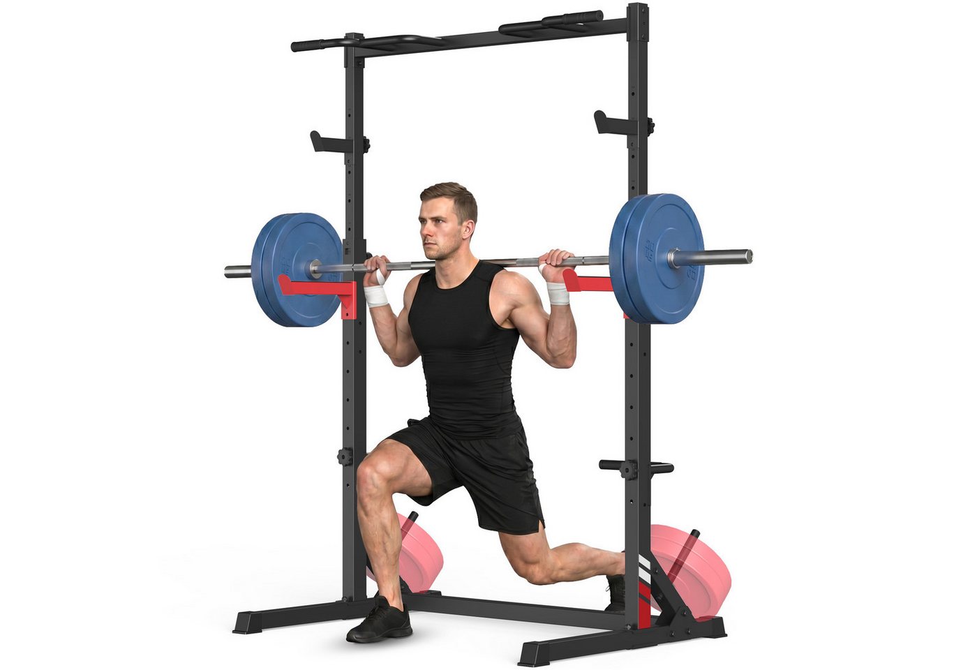 Gywowken Squat Rack Kraftturm - Verstellbare Hantelständer - Trainingsstation Multi, (Set, Gewichtheben Bankdrücken bis 300 kg), Multifunktions Barbell Rack - Kraftstation für für Sportstudio Zuhause Bild 2