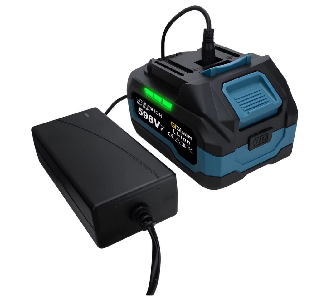 Gisam Lithium-Ionen-Batterie Akku für Werkzeuge 2er-Set Akkupacks 4000 mAh (18 V), Hohe Akkukapazität, Stabile Spannungsversorgung Bild 2