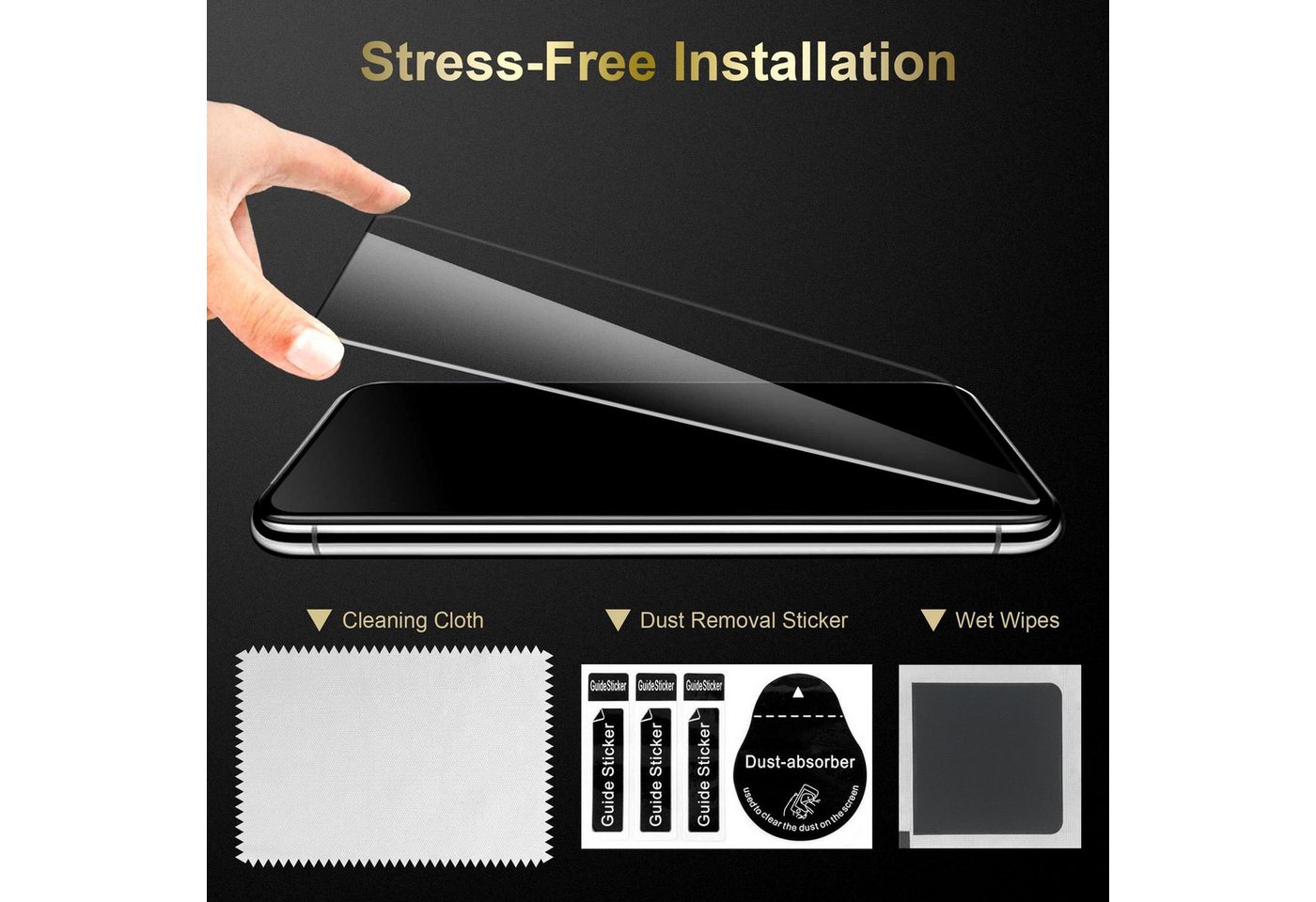 Cadorabo Schutzfolie für Huawei Y6 2019 Schutzfolie, (1-St), Schutzfolie Panzer Folie (Tempered) Display Schutzglas 3D Touch Bild 4