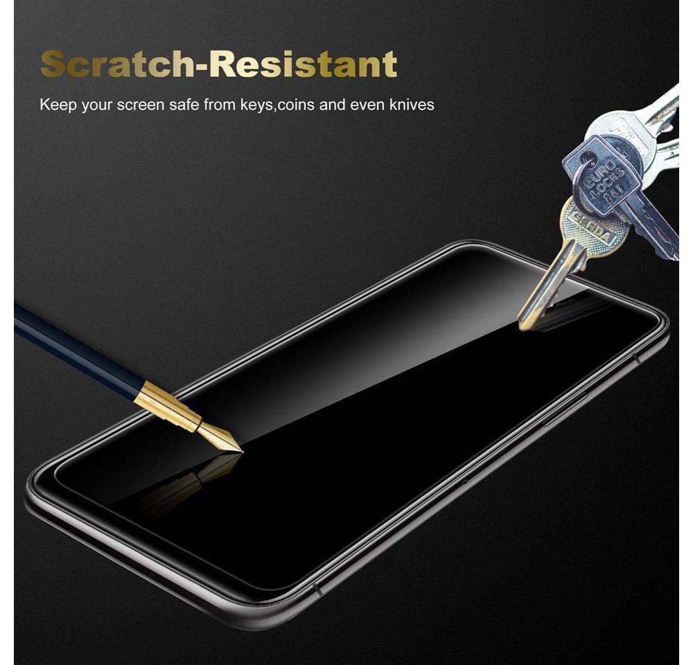 Cadorabo Schutzfolie für Huawei Y6 2019 Schutzfolie, (1-St), Schutzfolie Panzer Folie (Tempered) Display Schutzglas 3D Touch Bild 5