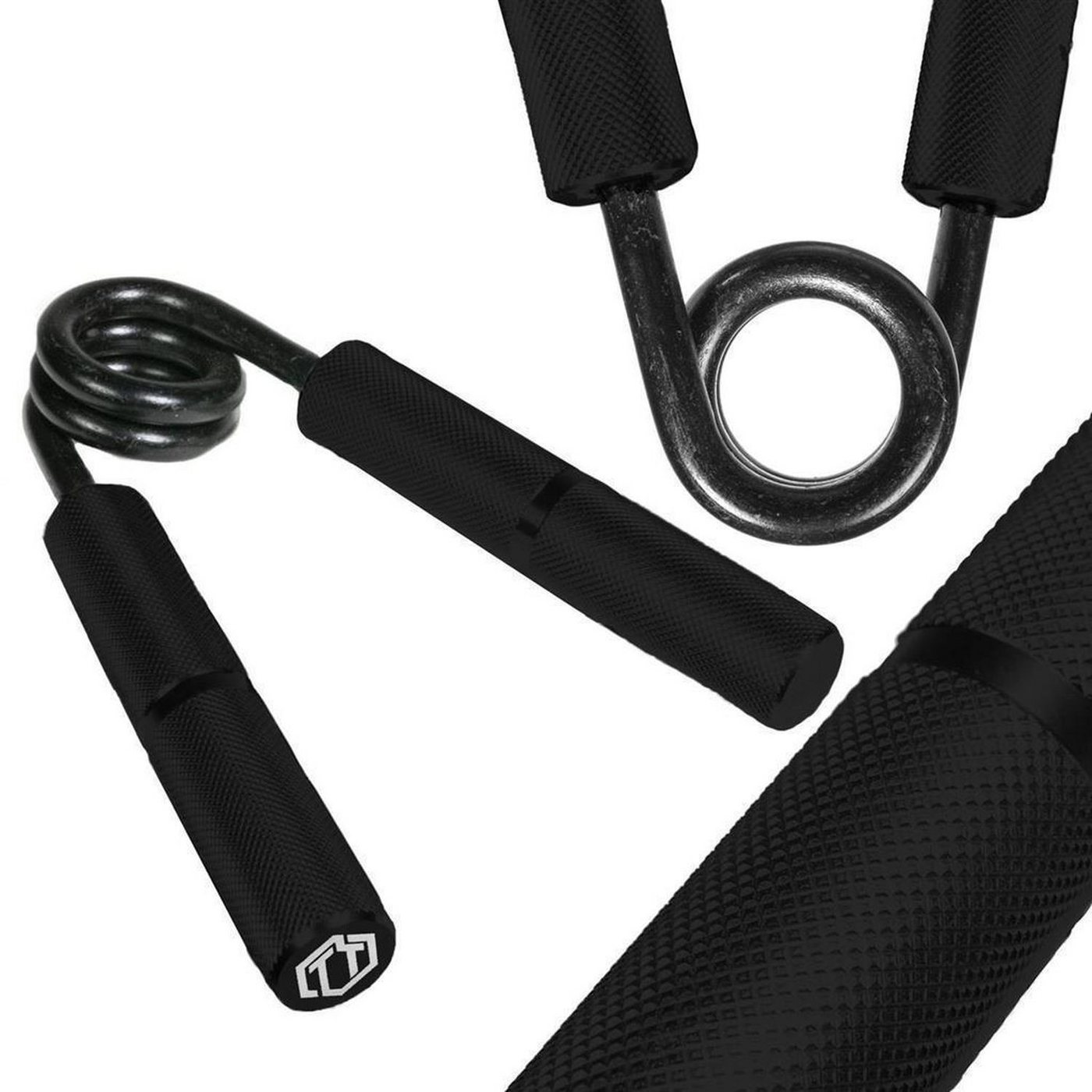 Sporttrend 24 Handmuskeltrainer Fingerhantel Komplett Set schwarz (100-350lb), Unterarm
