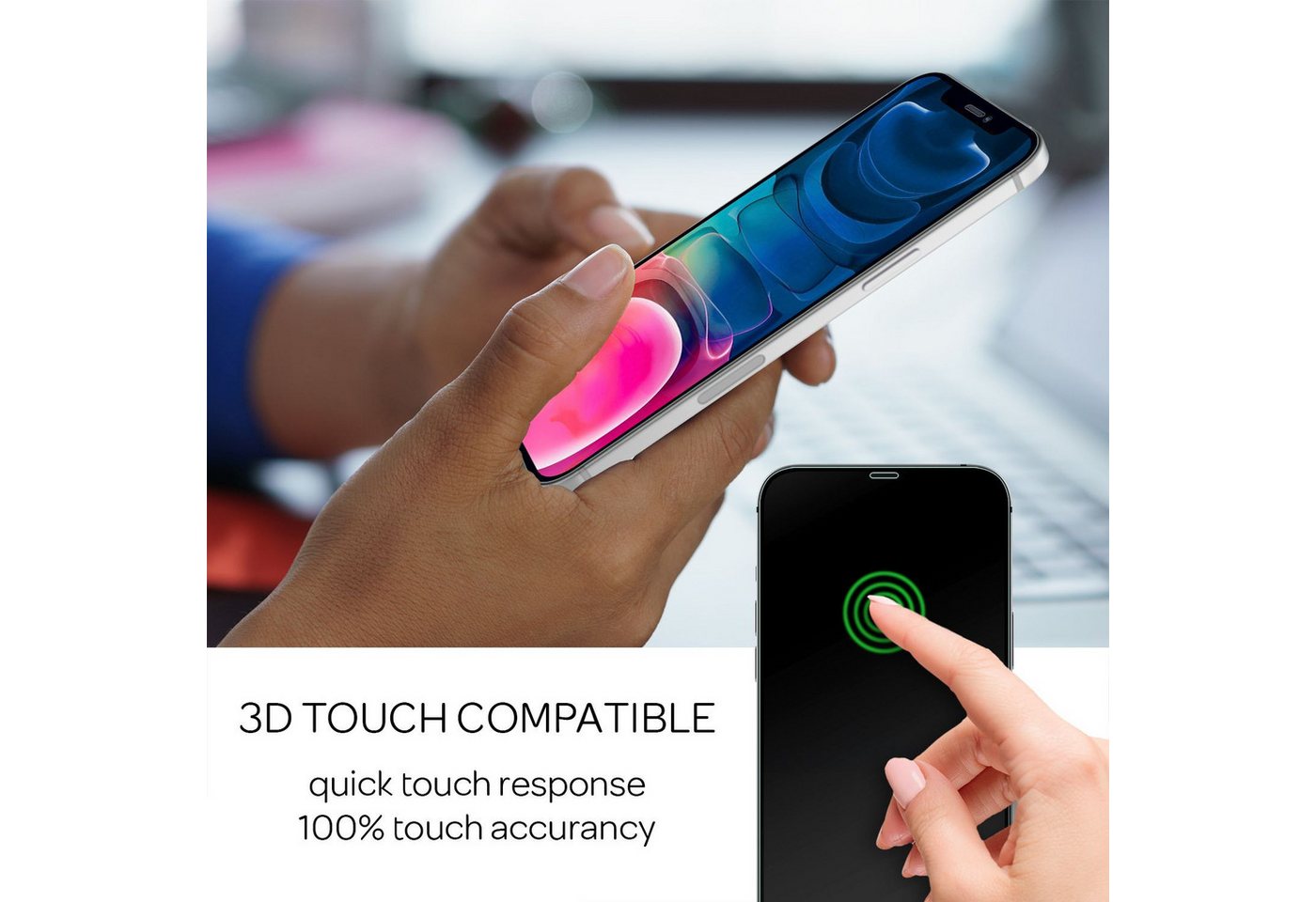Nalia Schutzfolie Apple iPhone 13 Mini, 4x Schutzglas & 1x Schablone / Hoher Displayschutz / Panzerglas Klar