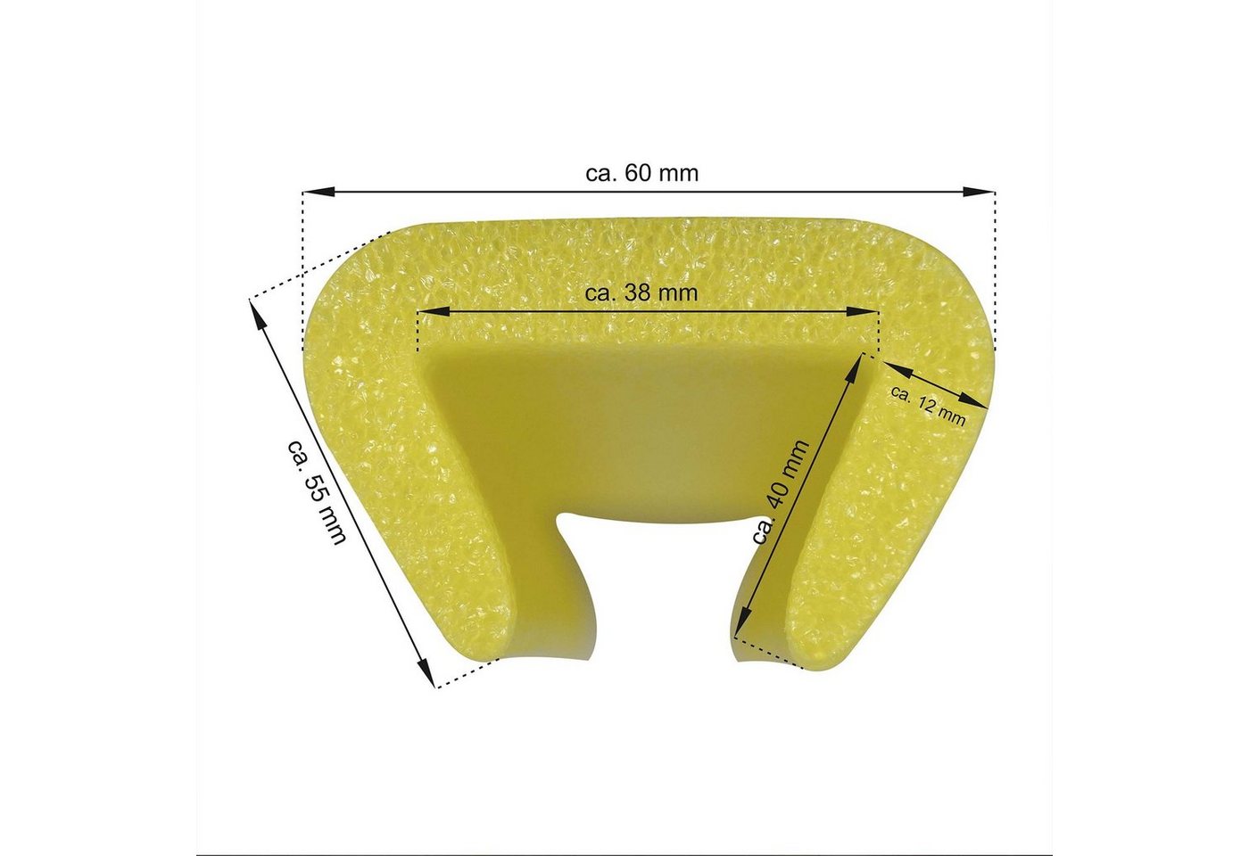 Scorprotect® Ladekantenschutz Kantenschutzprofil Schutzprofil U-Profil PE-Schaum 38 mm x 1 m Bild 5