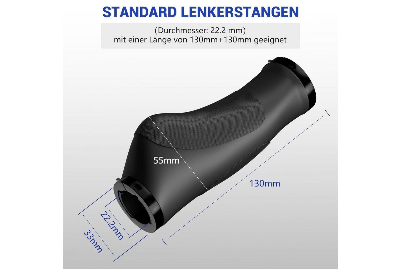 LuxusKollektion Fahrradlenkergriff Fahrradgriffe Lenker MTB Ebike Gummi 22.2mm Modern Bild 2