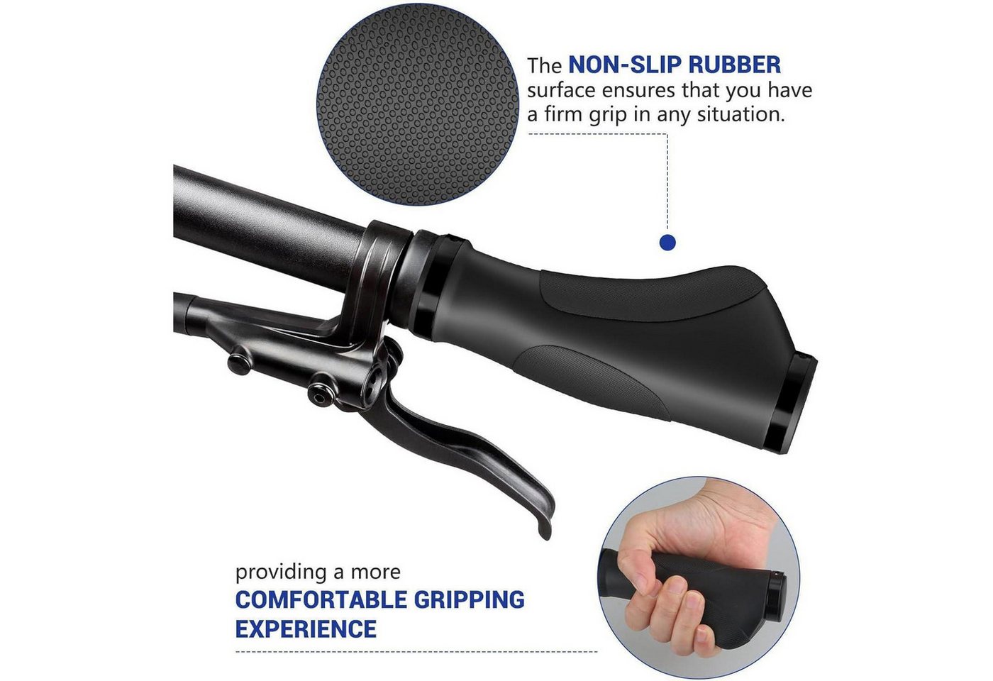 LuxusKollektion Fahrradlenkergriff Fahrradgriffe Lenker MTB Ebike Gummi 22.2mm Modern Bild 4