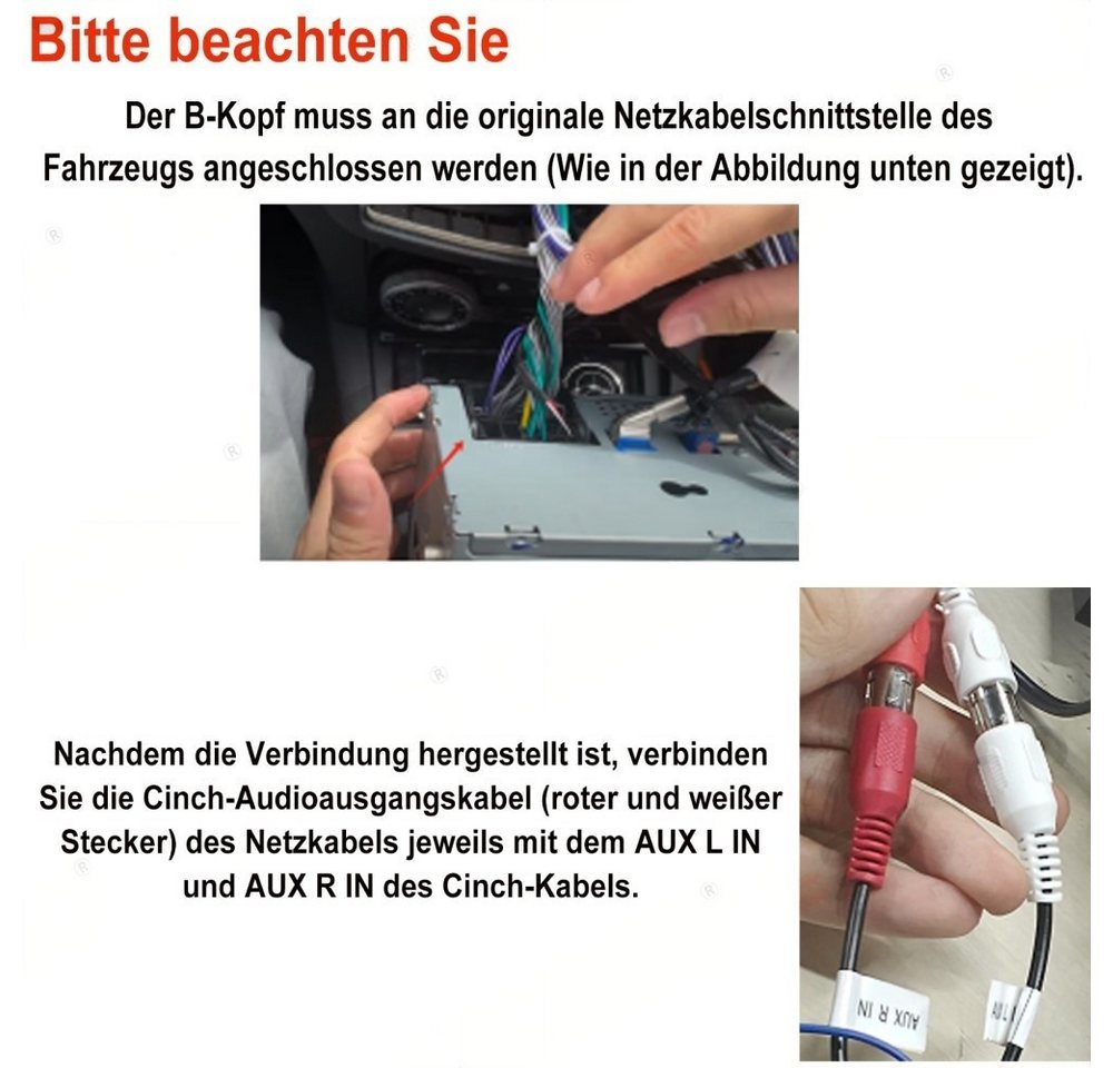 ESSGOO Für Mercedes Benz C-Klasse W204 S204 2008-2010 Android 15 Carplay Autoradio (RDS, Digitalradio (DAB), FM, AM) Bild 3