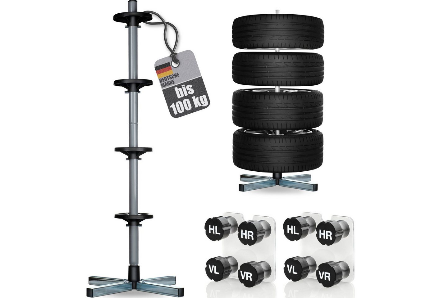 bonsport Felgenbaum Felgenbaum (OHNE ROLLEN) inkl. 8er-Set Reifenmarkierer Bild 5
