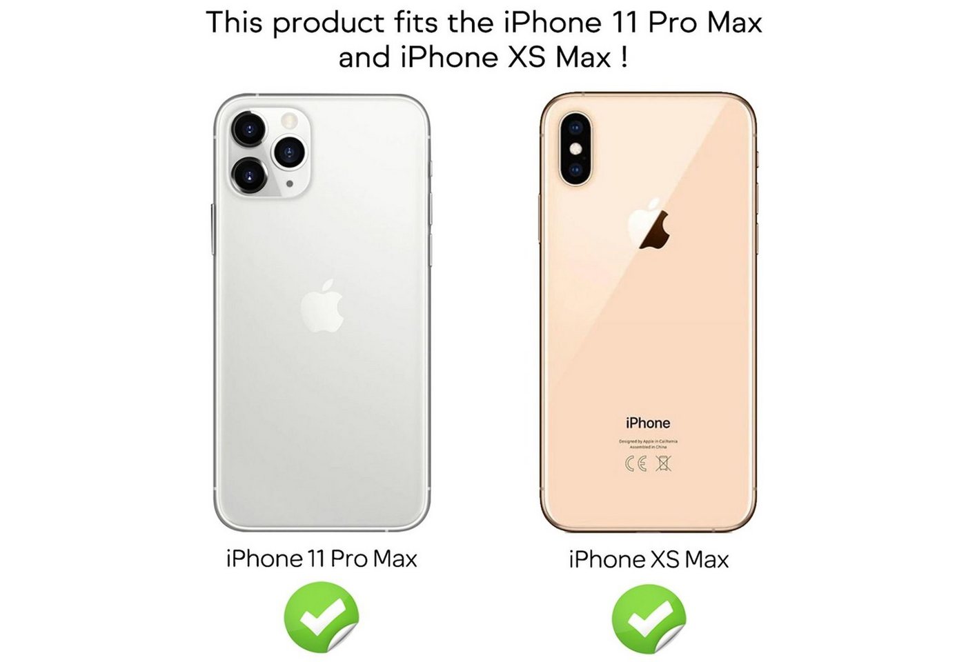 Nalia Schutzfolie Apple iPhone 11 Pro Max,Apple iPhone XS Max, 2x Schutzglas & 2x Schablone / Klarer Displayschutz / mit Applikator