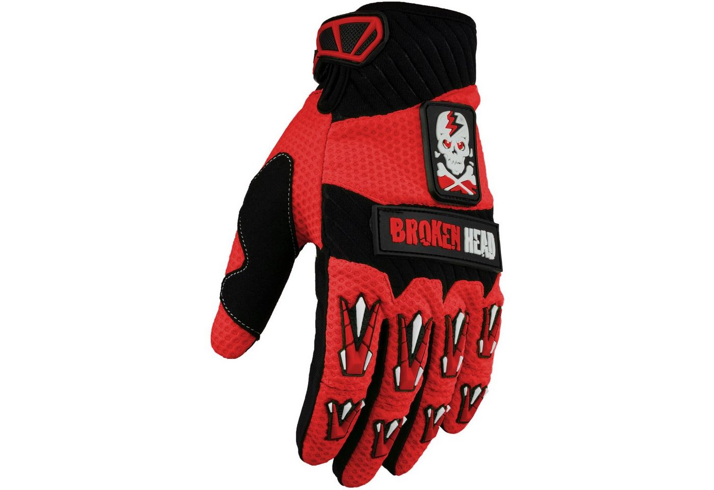Motorradhandschuhe Faustschlag rot Weiteneinstellung Bild 4