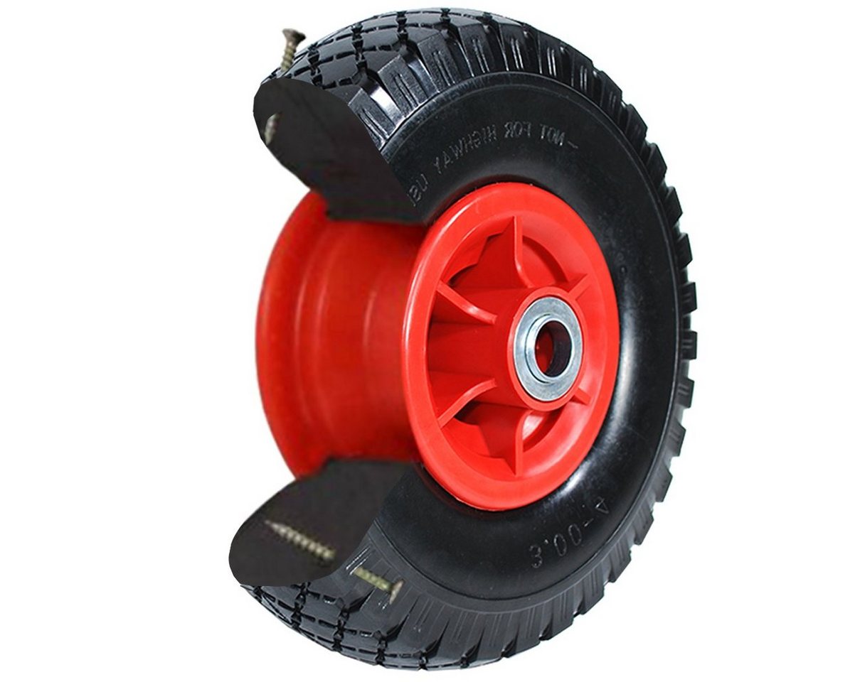 HELO24 Sackkarren-Rad Ersatzrad 3.00-4 PU Vollgummi Reifen pannensicher 4 Stück B-70mm (4 St) Bild 4