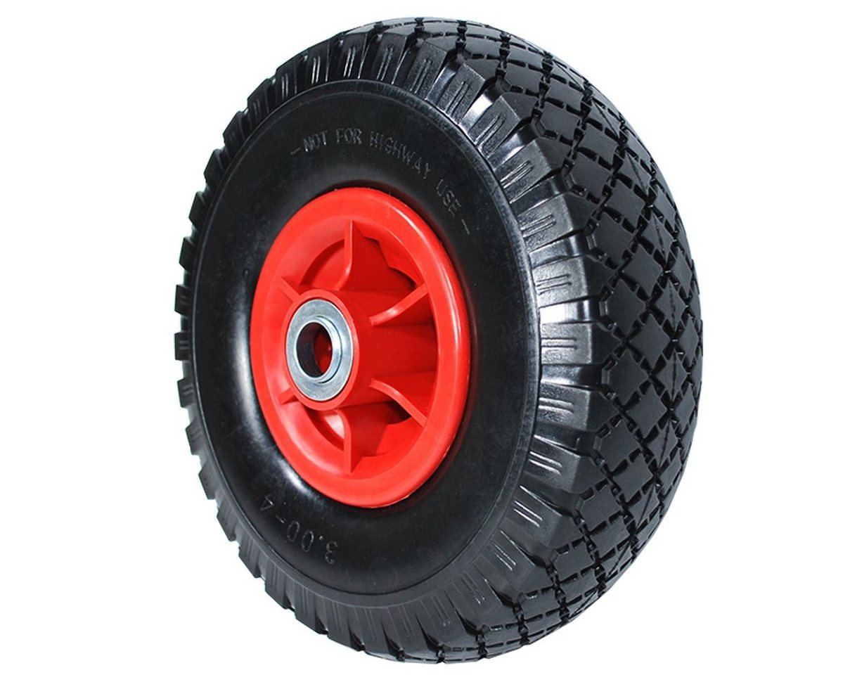 HELO24 Sackkarren-Rad Ersatzrad 3.00-4 PU Vollgummi Reifen pannensicher 4 Stück B-70mm (4 St) Bild 5