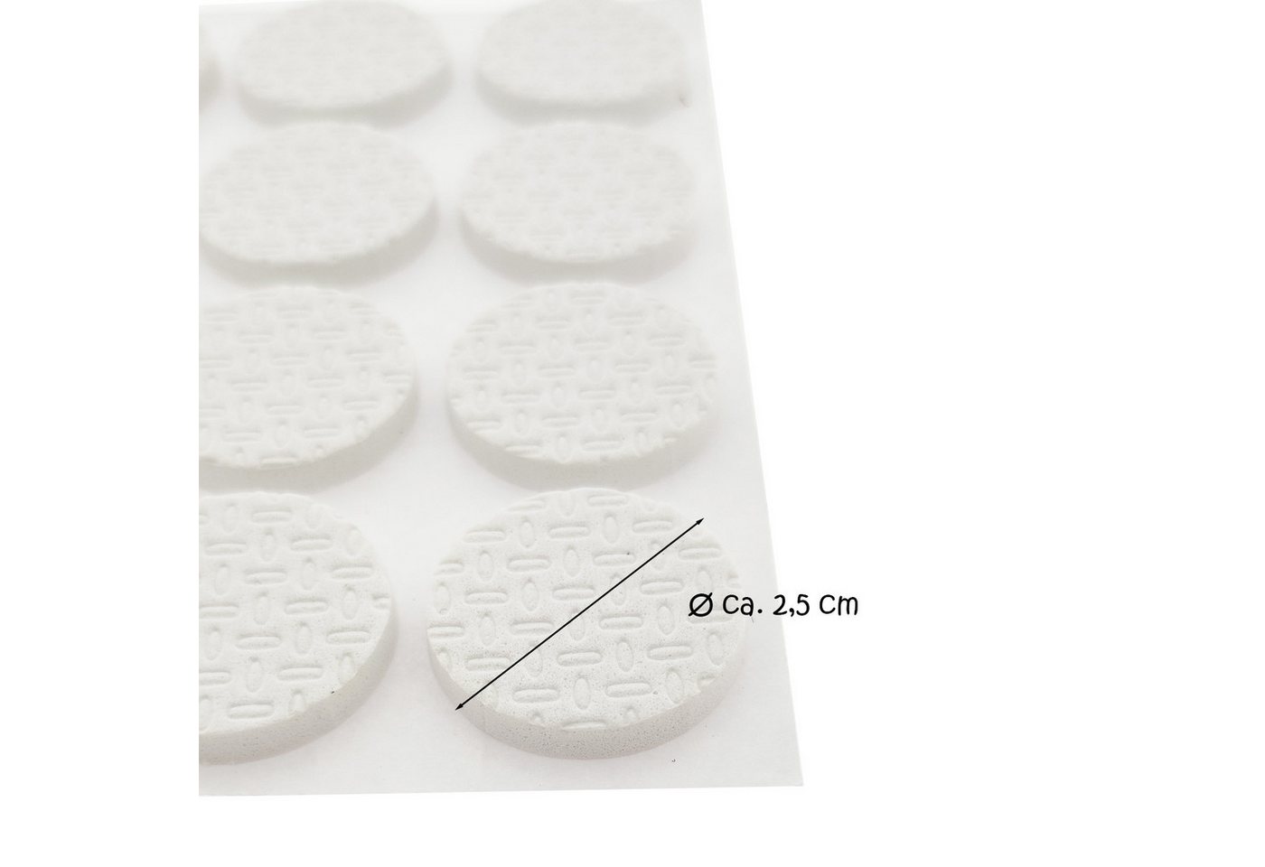 HundB Filzgleiter 28 Stück Möbelgleiter weiß+schw. sort 25x25 mm, 38x38mm, Ø 25mm, (Stück, 28 St), Möbelschutz Laminatschutz Anschlagspuffer Parkettschutz