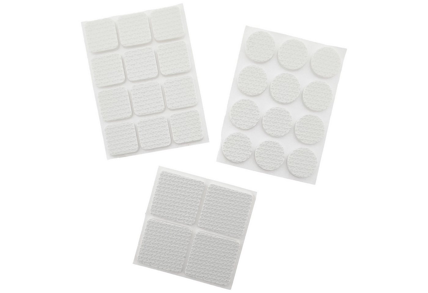 HundB Filzgleiter 28 Stück Möbelgleiter weiß+schw. sort 25x25 mm, 38x38mm, Ø 25mm, (Stück, 28 St), Möbelschutz Laminatschutz Anschlagspuffer Parkettschutz Bild 2