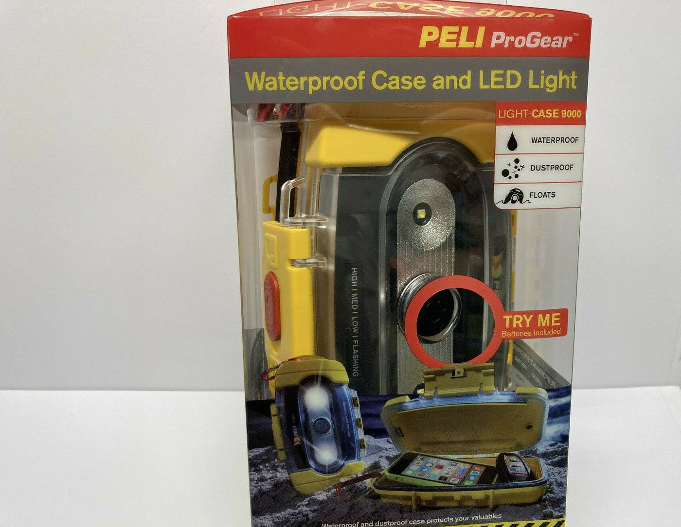 Peli LED Taschenlampe Peli ProGear Light-Case 9000 Case und LED Lampe - Wasserdicht