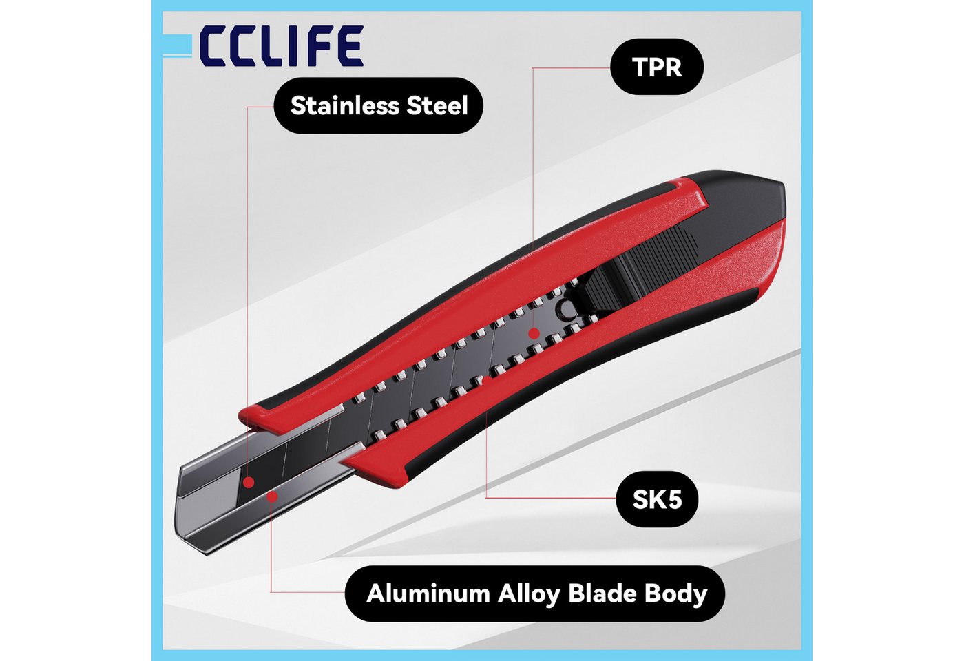 CCLIFE Universalmesser CCLIFE Profi Universalmesser & Klapp-Cuttermesser Set, (66 St) Bild 5