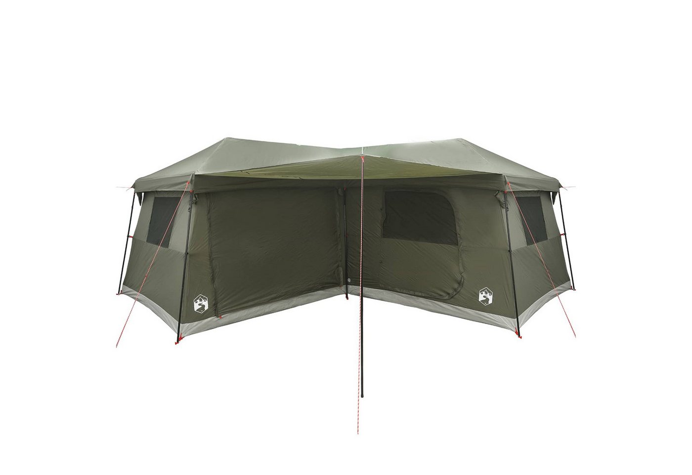 vidaXL Kuppelzelt Familienzelt mit Regenfly wasserdicht 14 Personen Olivegrün, (1 tlg)
