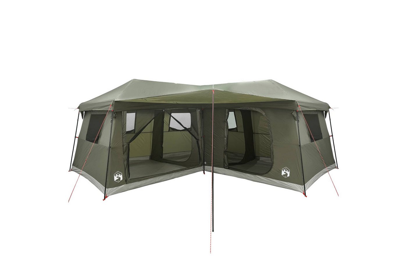 vidaXL Kuppelzelt Familienzelt mit Regenfly wasserdicht 14 Personen Olivegrün, (1 tlg) Bild 2