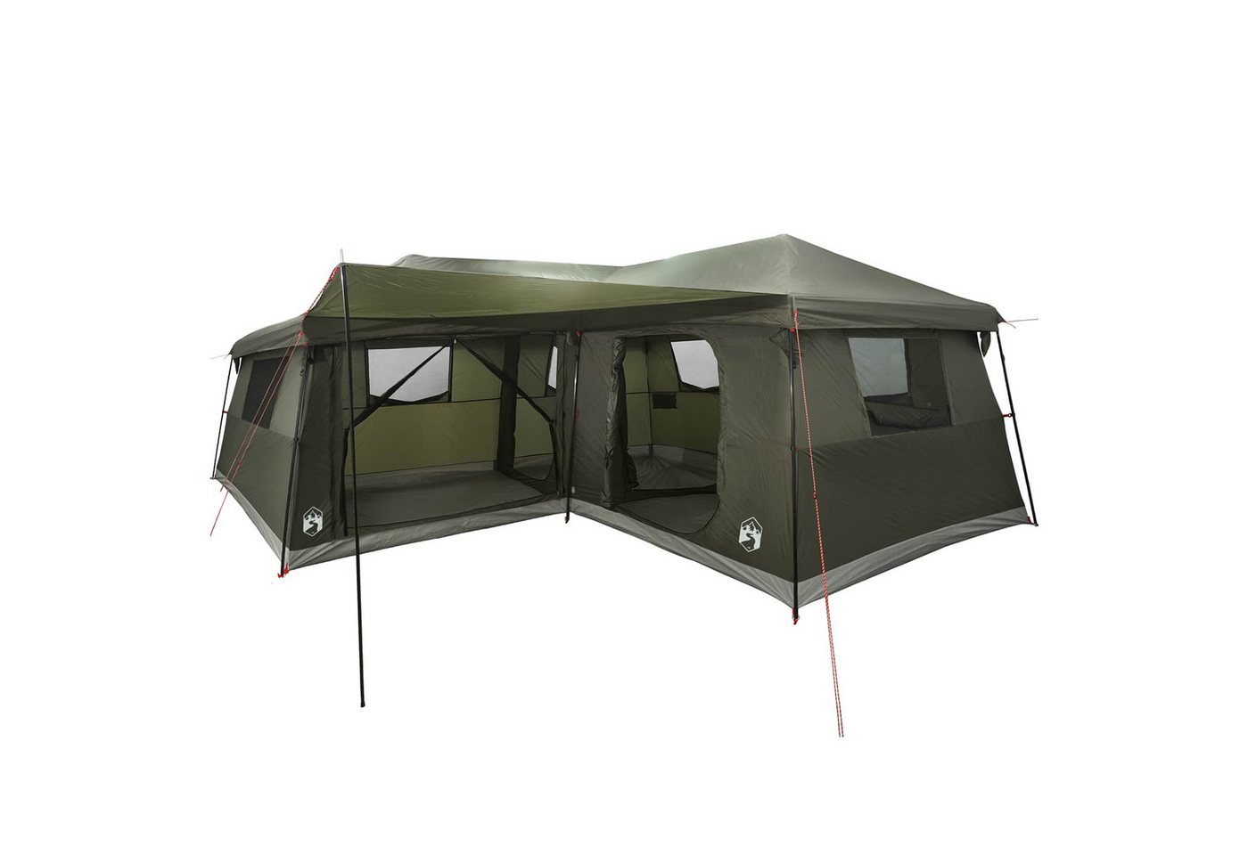vidaXL Kuppelzelt Familienzelt mit Regenfly wasserdicht 14 Personen Olivegrün, (1 tlg) Bild 3