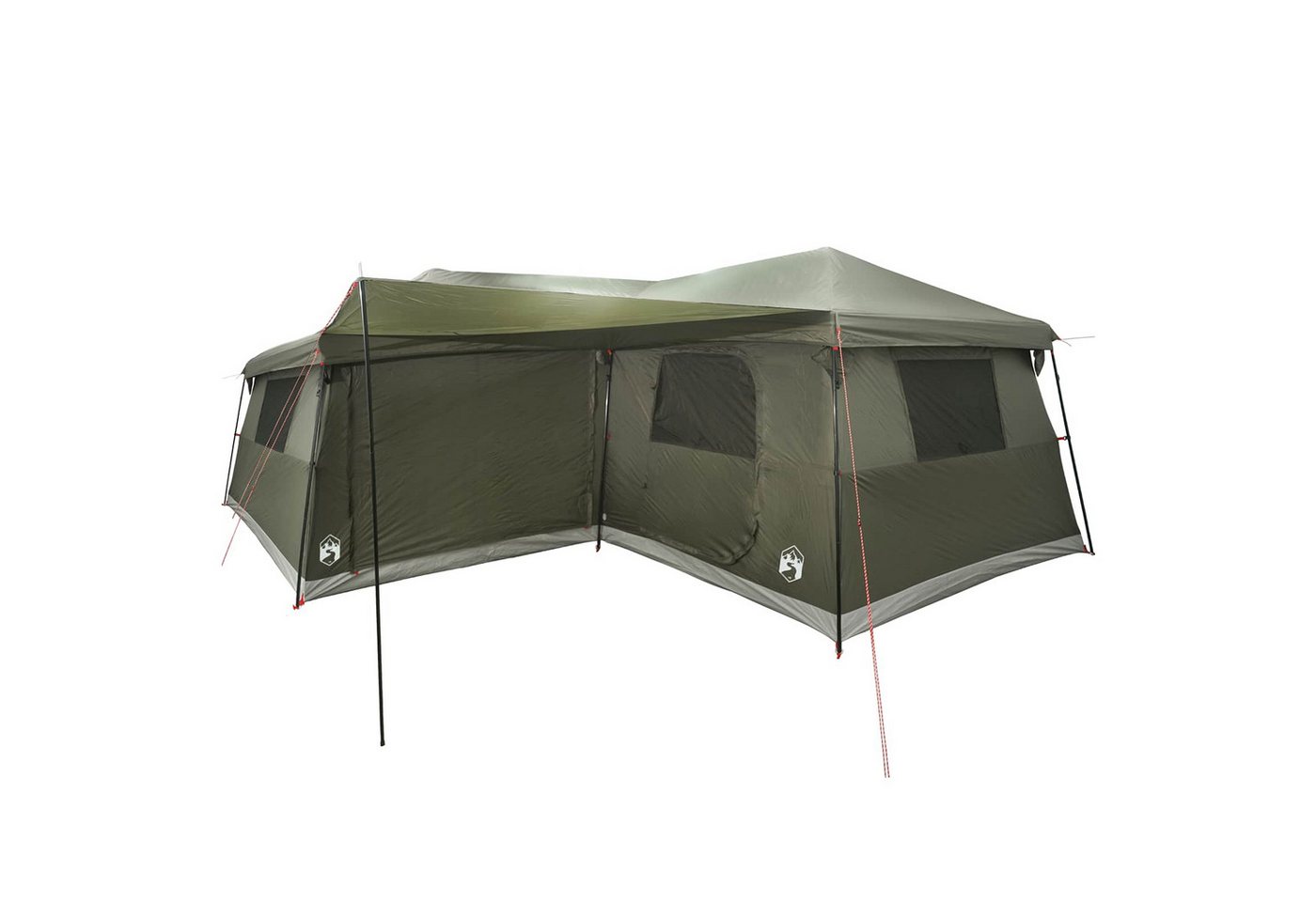 vidaXL Kuppelzelt Familienzelt mit Regenfly wasserdicht 14 Personen Olivegrün, (1 tlg) Bild 4