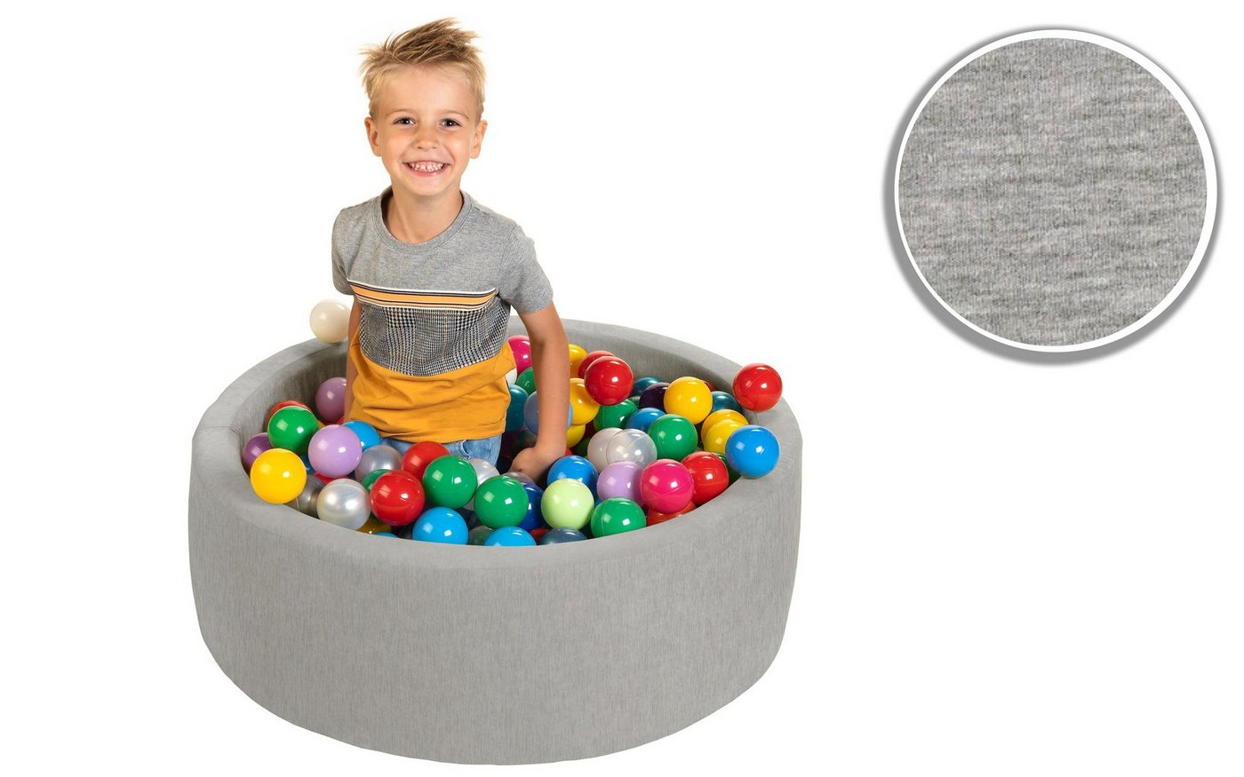 sunnypillow Bällebad-Bälle für Baby Kinder mit bunten Bällen (200-St), Grau - mit 200 Bällen Bild 5