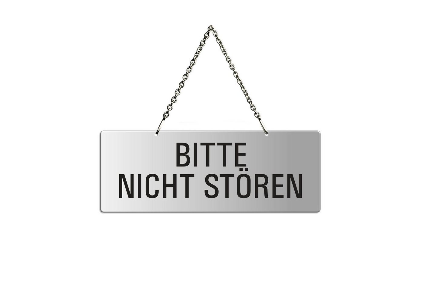 OFFORM DESIGN Hinweisschild Bitte nicht stören 175x65 mm Aluminium Silber-matt eloxiert