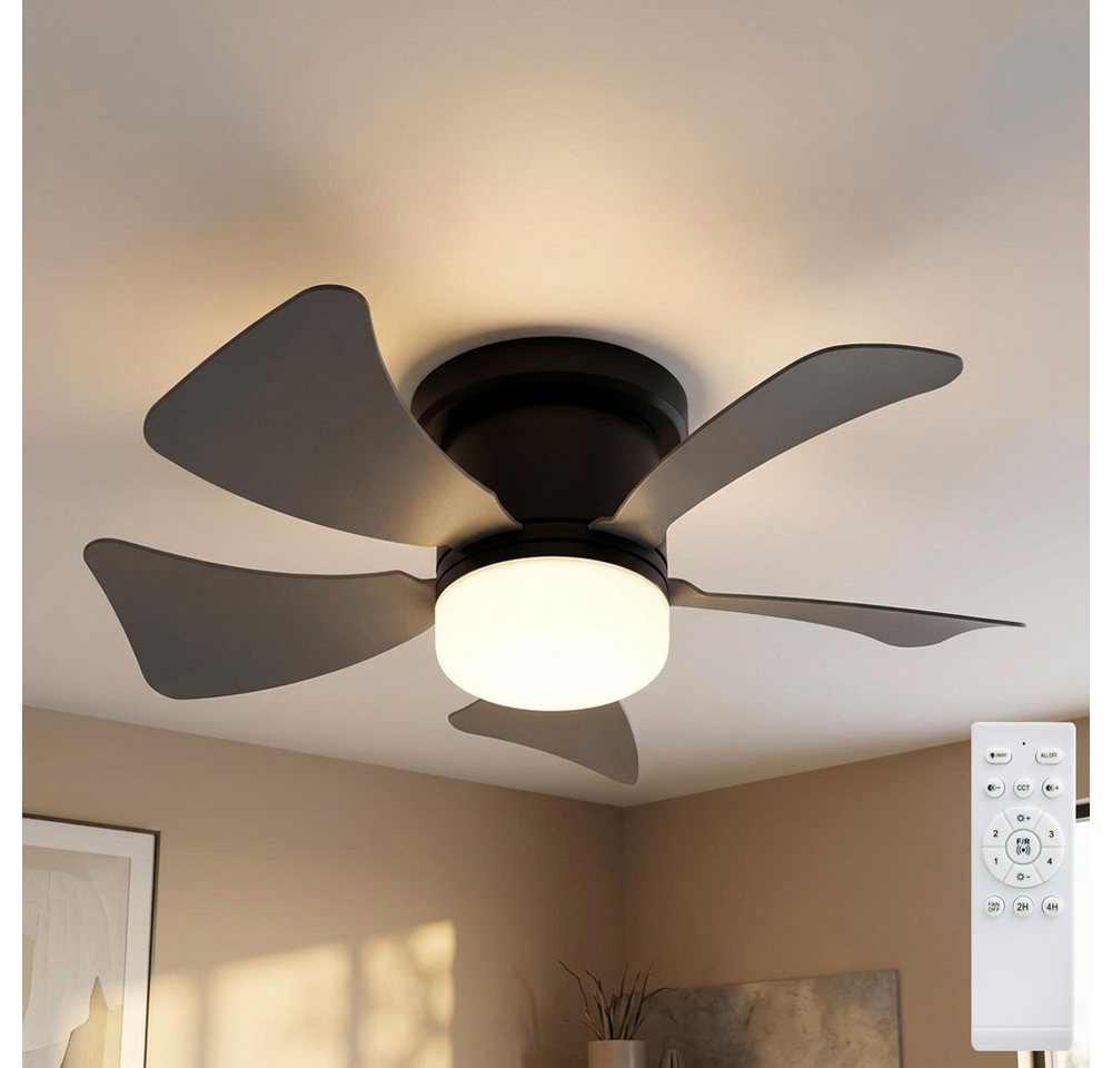 GLOBO LIGHTING Deckenventilator, Deckenventilator Deckenlampe Fernbedienung grau Timer CCT LED Bild 4