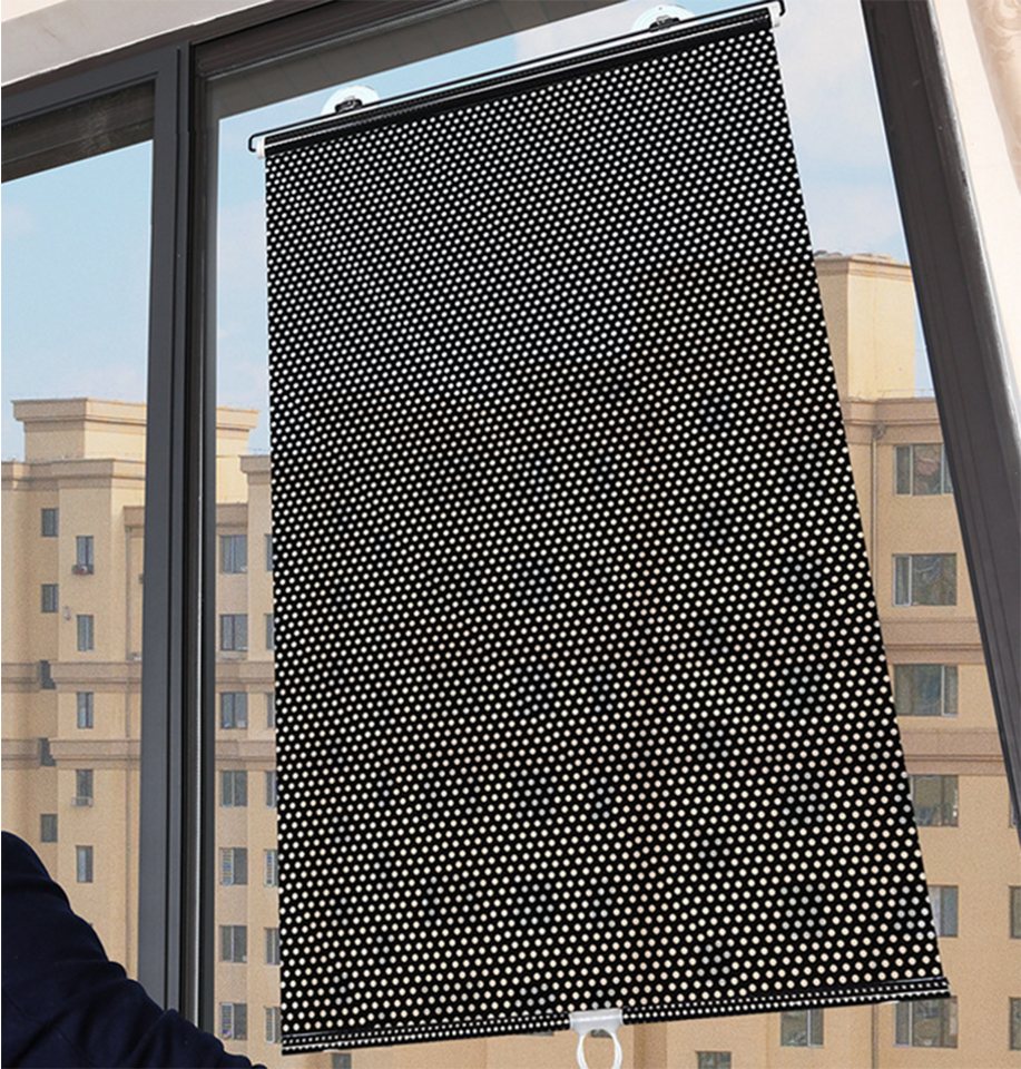 Agger Autosonnenschutz Auto-Sonnenrollo,Flexibler Sonnenschutz,für Auto, Zuhause, Küche, Flexibler seitlicher Sichtschutz für Balkon und Terrasse,Einziehbar Bild 2