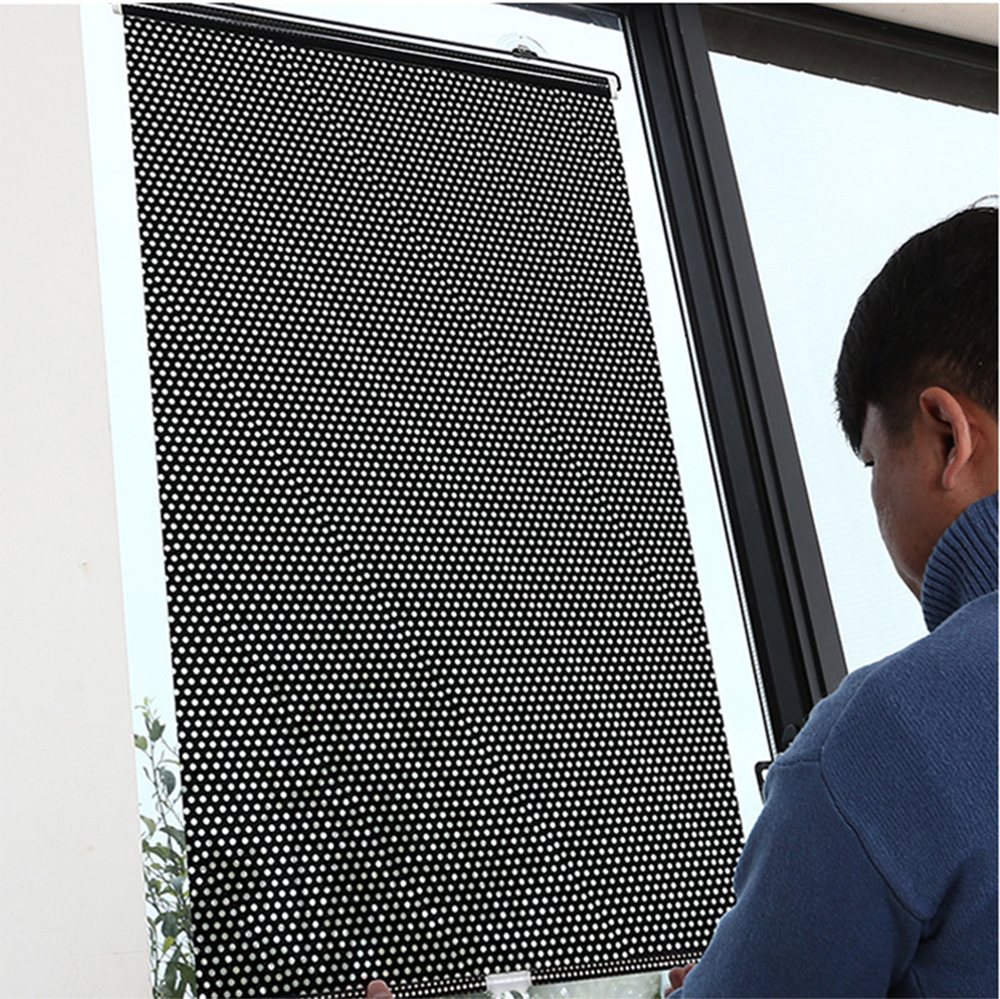 Agger Autosonnenschutz Auto-Sonnenrollo,Flexibler Sonnenschutz,für Auto, Zuhause, Küche, Flexibler seitlicher Sichtschutz für Balkon und Terrasse,Einziehbar Bild 4