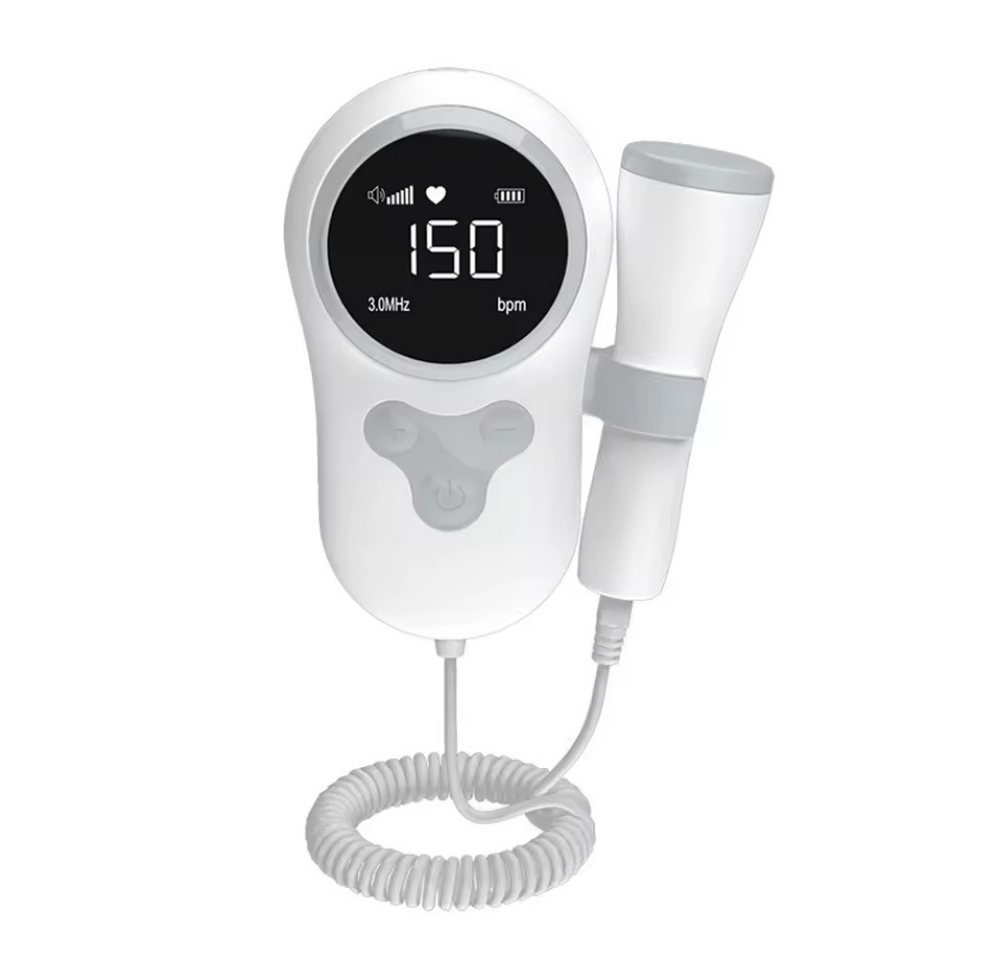 Athlix Herzfrequenzsensor 3MHz Ultraschall Baby Herzfrequenz Detektor Herzschlag Monitor, Rauschunterdrückungsfunktion, Digitale Echtzeitanzeige Bild 4