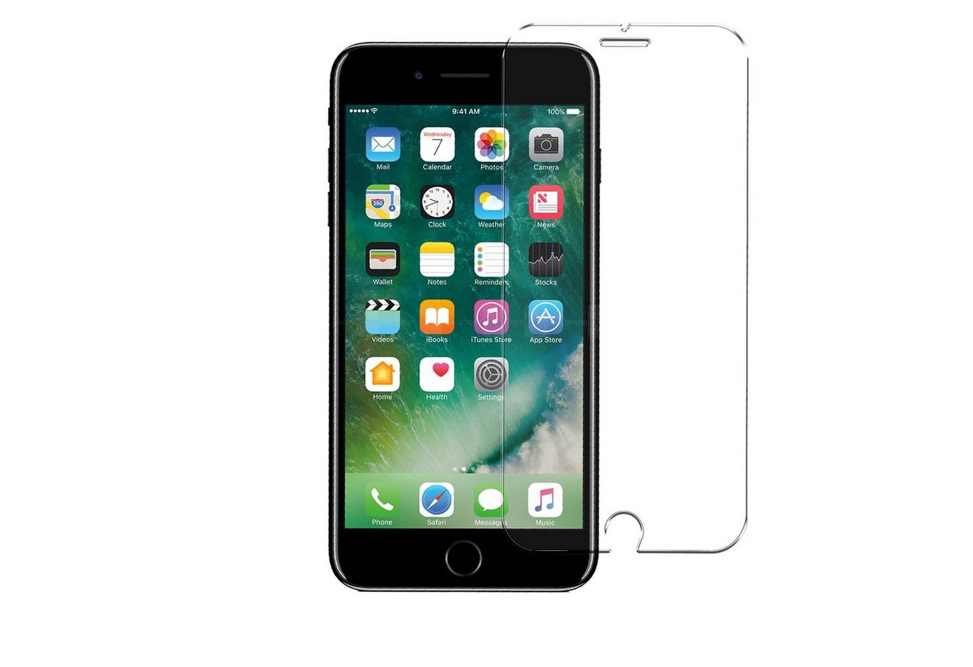 CoolGadget Schutzfolie Panzerfolie für Apple iPhone 7 Plus / 8 Plus, (9H Härtegrad, 2x Schutzglas, 1xReinigungset), Displayfolie Panzer Schutzfolie 2 Stück für iPhone 8 Plus Glas Folie