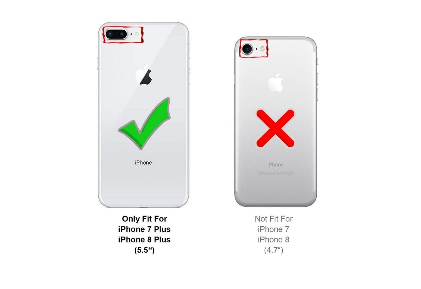 CoolGadget Schutzfolie Panzerfolie für Apple iPhone 7 Plus / 8 Plus, (9H Härtegrad, 2x Schutzglas, 1xReinigungset), Displayfolie Panzer Schutzfolie 2 Stück für iPhone 8 Plus Glas Folie Bild 2