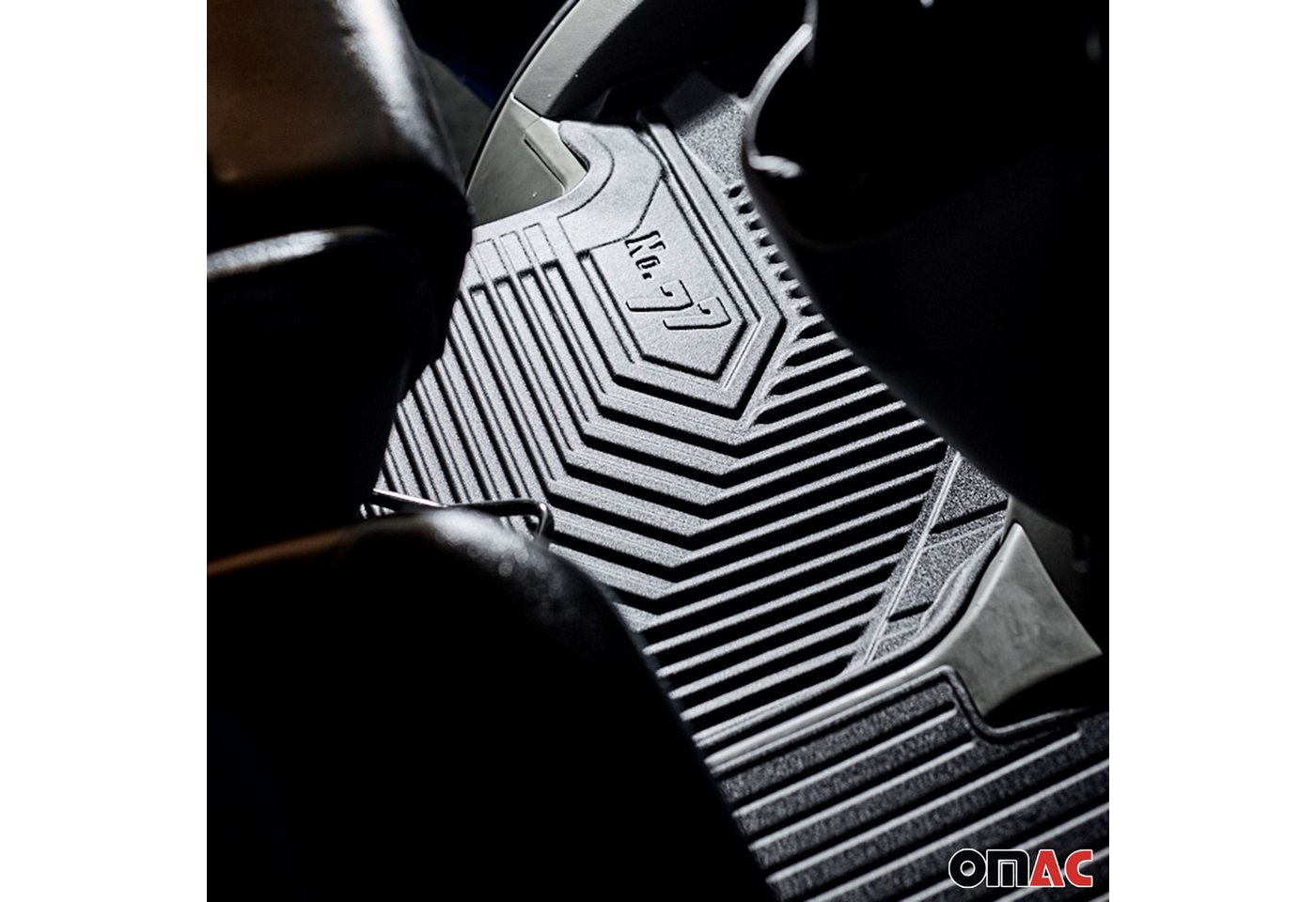 OMAC Auto-Fußmatten Gummimatten für Peugeot Boxer II 2006-2025 1.Reihe TPE Schwarz 1 tlg Bild 3