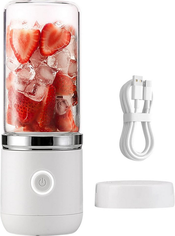 FELIXLEO Smoothie-Maker Tragbarer Mixer, USB Mini Smoothie Blender 350ml Wiederaufladbar Weiß Bild 5