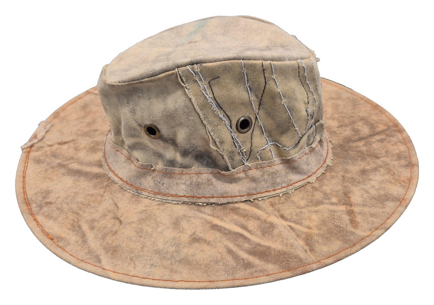 Einkaufszauber Outdoorhut Safarihut Indian Amazonas Handgearbeitet aus alten Armeezelten, jedes Stück ein Unikat Bild 3