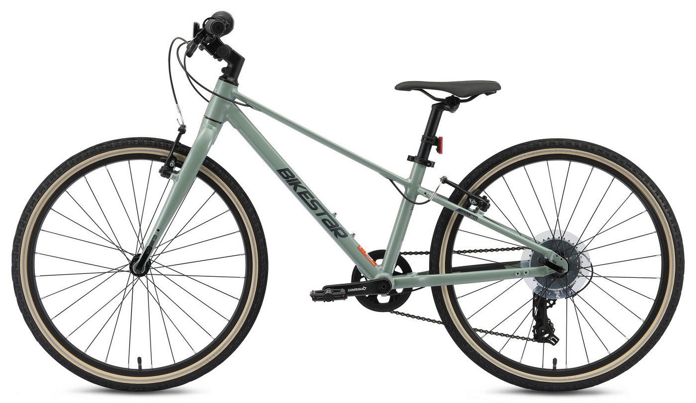 Bikestar Kinderfahrrad Leichtgewicht 9 kg 24 Zoll Aluminium ab 8 Jahre, 8 Gang Shimano RD-M2005 Schaltwerk, Kettenschaltung, Reflektierende Reifen, leichtes Treten, ergonomischer Rahmen Bild 2