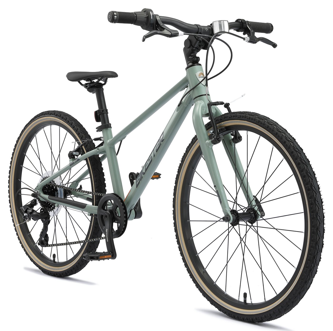 Bikestar Kinderfahrrad Leichtgewicht 9 kg 24 Zoll Aluminium ab 8 Jahre, 8 Gang Shimano RD-M2005 Schaltwerk, Kettenschaltung, Reflektierende Reifen, leichtes Treten, ergonomischer Rahmen Bild 3