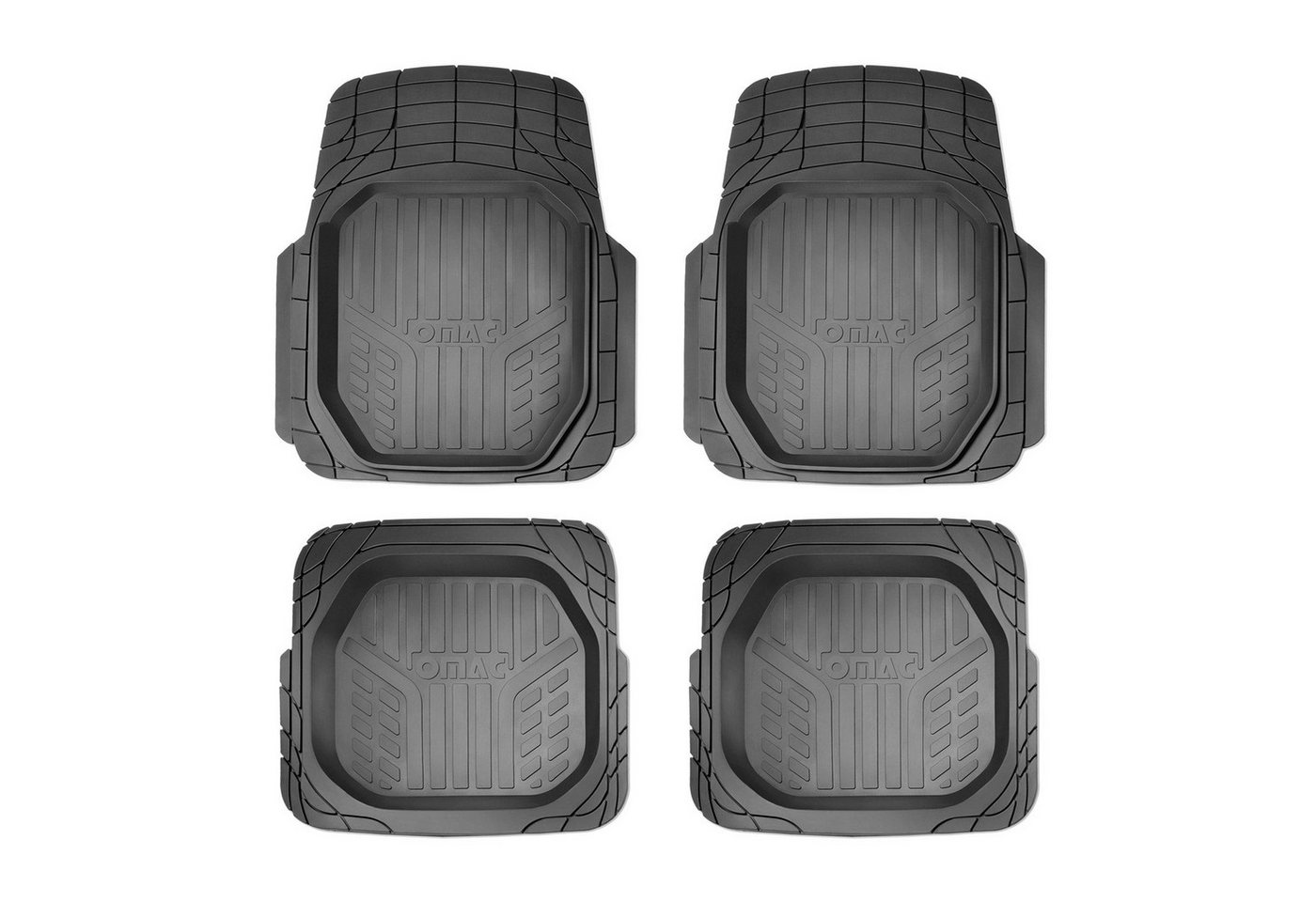 OMAC Auto-Fußmatten für Mitsubishi ASX Zuschneidbar Gummi Schwarz 4 tlg (4 St), für Mitsubishi ASX Mitsubishi ASX, Antirutsch,Wasserfest,Einfache Installation Bild 2