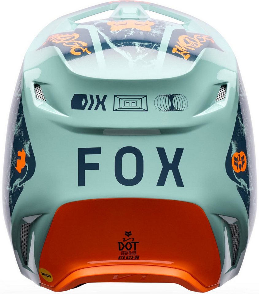 Fox Racing Motocrosshelm V1 Image Print Motocross Helm, Waschbar Bild 4