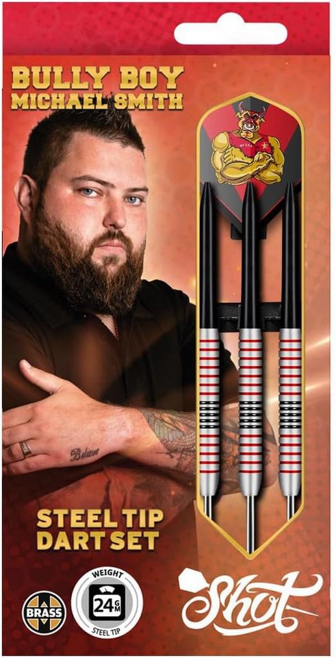 TARGET DARTS Dartpfeil Shot! Michael Smith Plated Brass - Steeldarts Bild 2