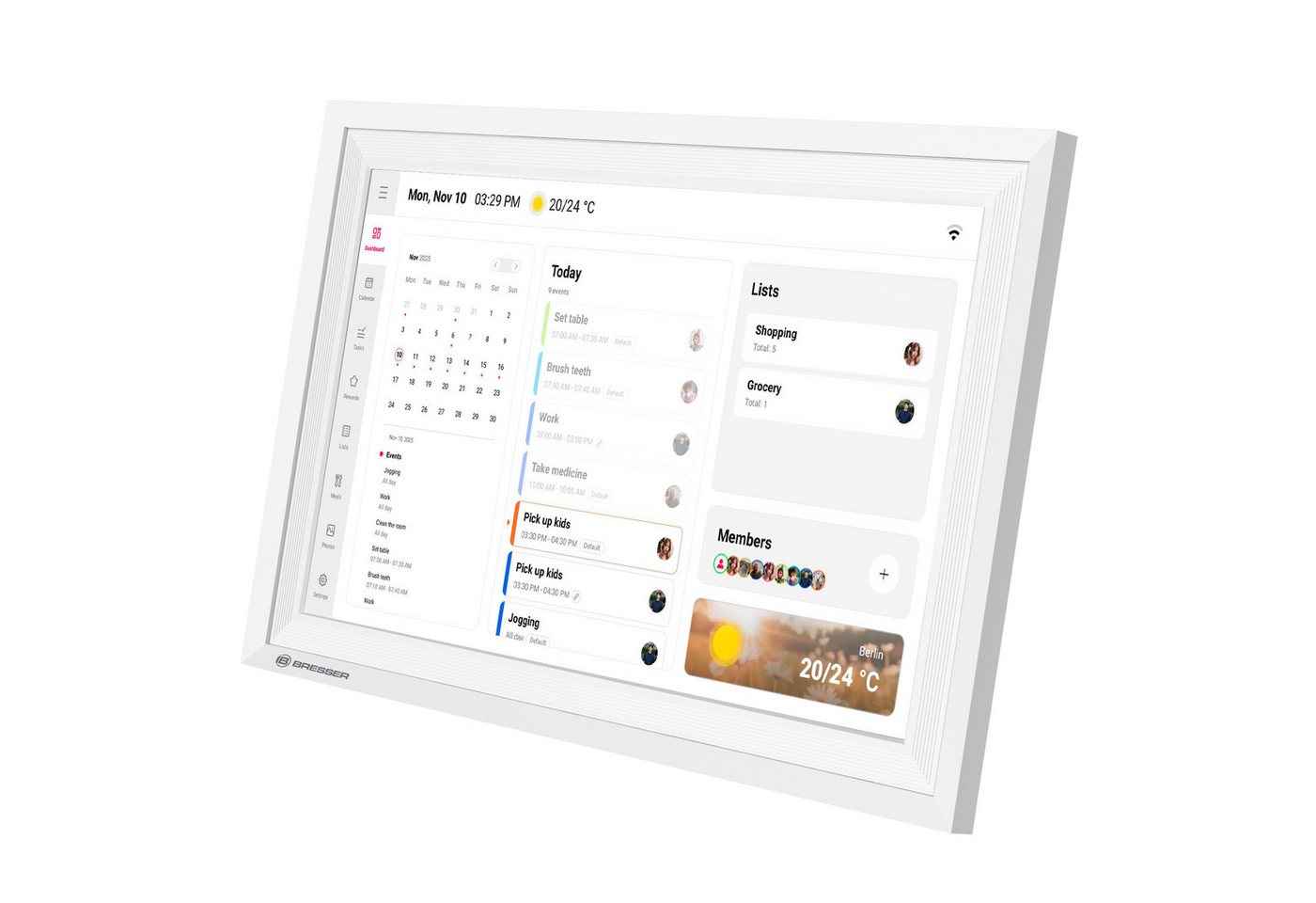 BRESSER Digitaler Kalender MeteoPix Touch 10.1 Digitaler Bilderrahmen Bild 3