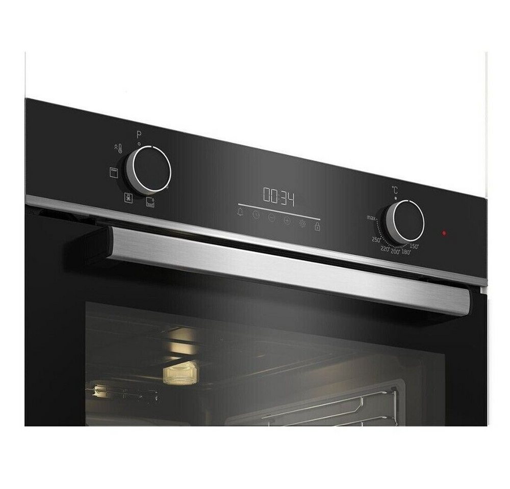 BEKO Induktions Herd-Set Einbauherd Set Schwarz Autark Backofen Umluft Teleskopauszug + Induktion Kochfeld NEU, mit Teleskopauszug nachrüstbar