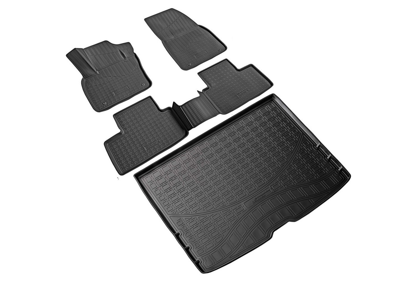 RECAMBO Kofferraumwanne für Volvo XC40, Typ 536, ab 2017>, für Volvo XC40 536, 100% passgenaue Antirutschmatte, Kofferraum Schutzmatte, Gummimatte