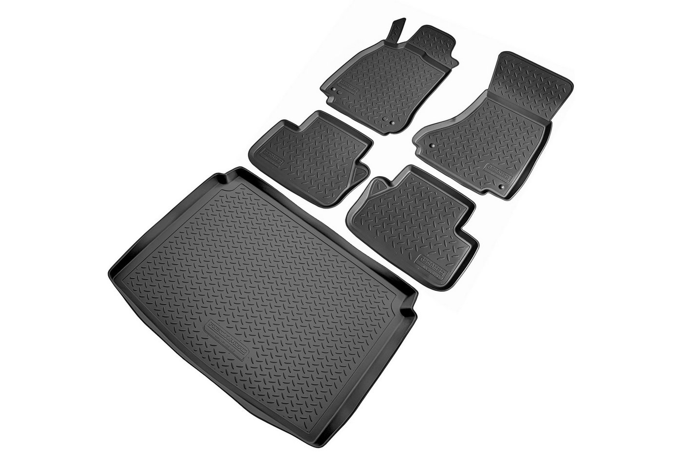 RECAMBO Kofferraumwanne für Audi A4 B8 Limousine, 2008-2015, für Audi A4, 100% passgenaue Antirutschmatte, Kofferraum Schutzmatte, Gummimatte Bild 2