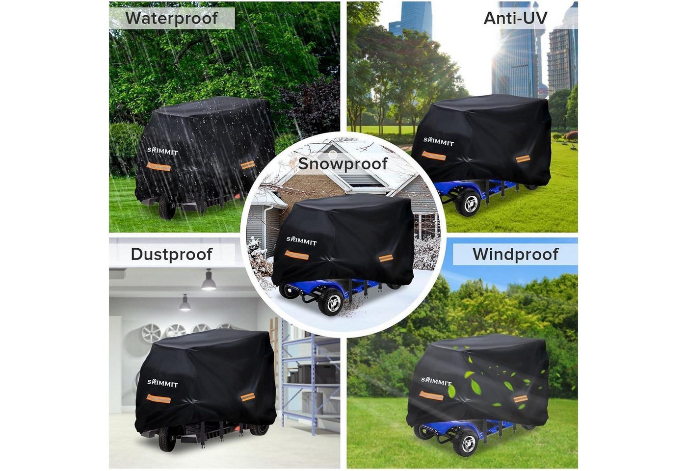 LuxusKollektion Schutzplane Abdeckplane Elektromobil 420D wasserdicht Reflex 3 Schnallen 3XL Bild 2