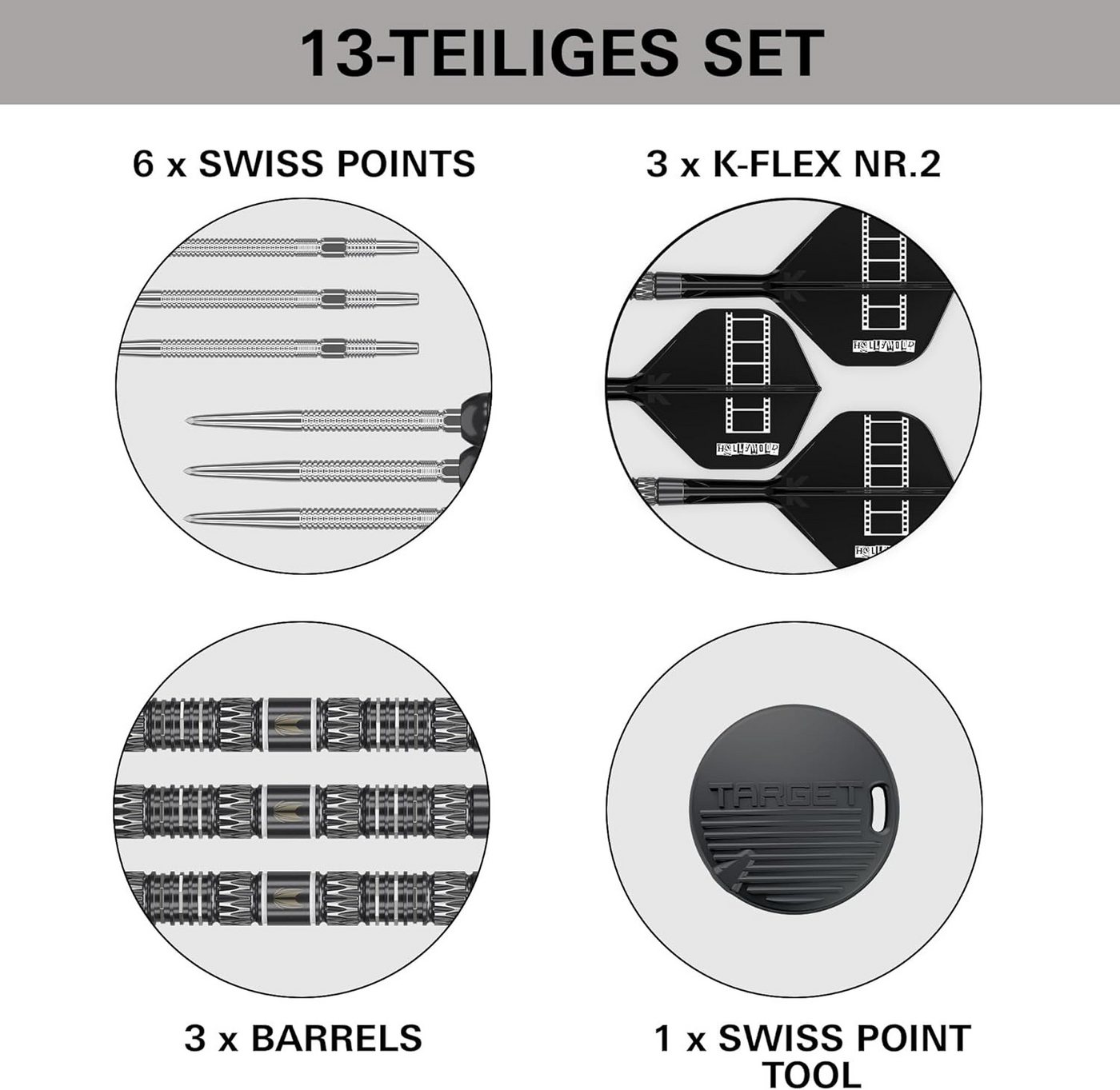 TARGET DARTS Dartpfeil Chris Dobey Stahlspitze 95K Dart-Set, 23G